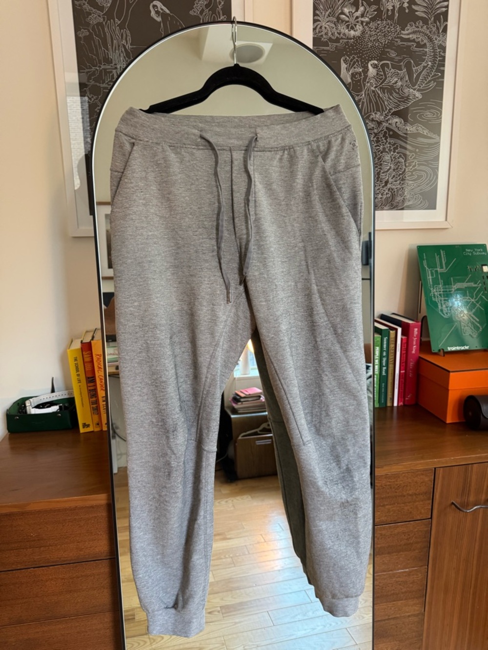 lululemon athletica Gray Men's Jogger Sweatpants - Heathered Light Gray